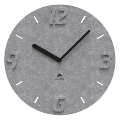 Orologio da parete PET effetto 3D Ø55cm grigio Alba